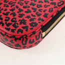 Christian Dior Chain Phone Pouch Leather 2way Red Gold Auth 147971SAM-17