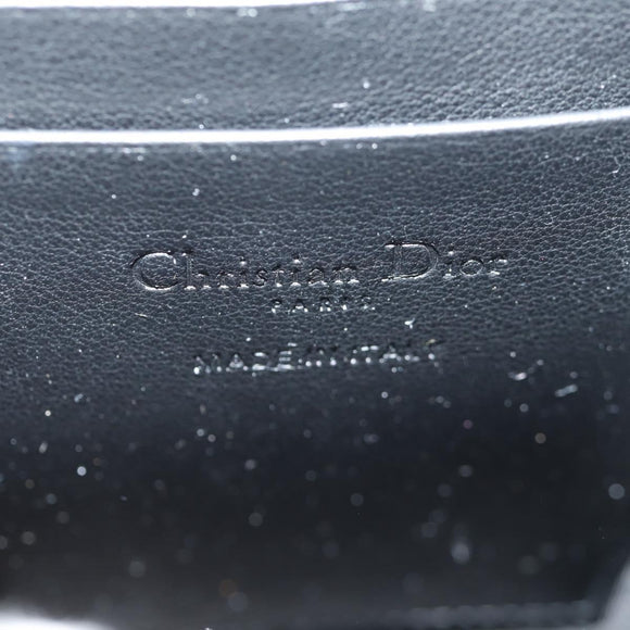 Christian Dior Chain Phone Pouch Leather 2way Red Gold Auth 147971M