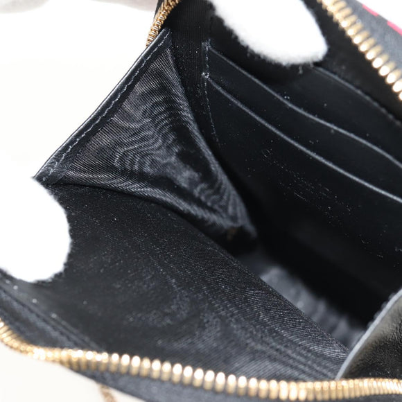 Christian Dior Chain Phone Pouch Leather 2way Red Gold Auth 147971M