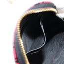 Christian Dior Chain Phone Pouch Leather 2way Red Gold Auth 147971M-26