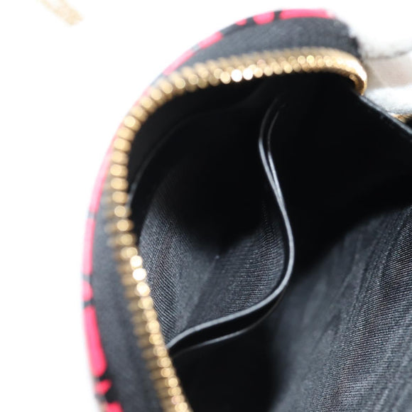 Christian Dior Chain Phone Pouch Leather 2way Red Gold Auth 147971M