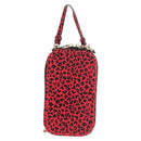 Christian Dior Chain Phone Pouch Leather 2way Red Gold Auth 147971M-13