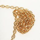 Christian Dior Chain Dior Double Shoulder Bag Leather Blue Gold Auth 147974M-8