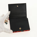 Christian Dior Compact Wallet Patent leather Red Gold Auth 147975M-8