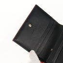 Christian Dior Compact Wallet Patent leather Red Gold Auth 147975M-19