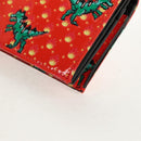 Christian Dior Compact Wallet Patent leather Red Gold Auth 147975M-15