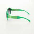 CHANEL COCO Mark Sunglasses Plastic Green 5229QA CC Auth 147976M-4