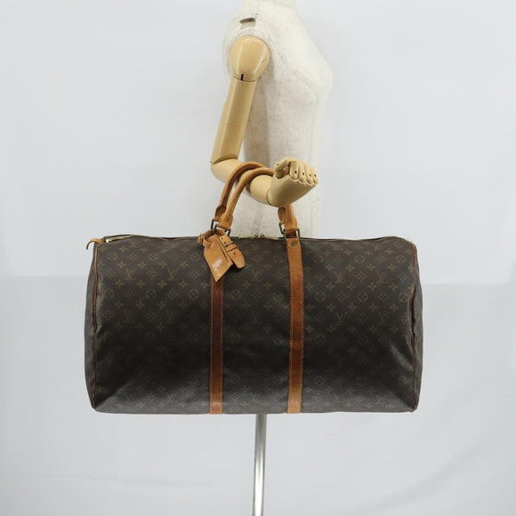 LOUIS VUITTON Monogram Keepall 60 Boston Bag M41422 LV Auth 147986