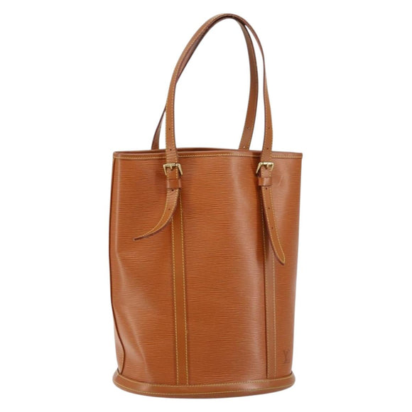 LOUIS VUITTON Epi Bucket GM Shoulder Bag SPO Beige LV Auth 147993