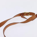 CELINE Macadam Canvas Circle Shoulder Bag PVC Leather Brown Gold Auth 147994-15