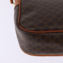CELINE Macadam Canvas Circle Shoulder Bag PVC Leather Brown Gold Auth 147994-18