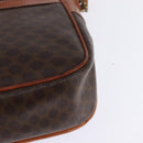 CELINE Macadam Canvas Circle Shoulder Bag PVC Leather Brown Gold Auth 147994-19
