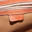 CELINE Macadam Canvas Circle Shoulder Bag PVC Leather Brown Gold Auth 147994-22