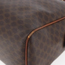 CELINE Macadam Canvas Boston Bag PVC Leather Brown Gold Auth 147995-9