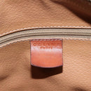 CELINE Macadam Canvas Boston Bag PVC Leather Brown Gold Auth 147995-19