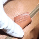 CELINE Macadam Canvas Boston Bag PVC Leather Brown Gold Auth 147995-12