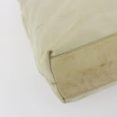 PRADA Tote Bag Nylon Ivory Gold Auth 147996-14