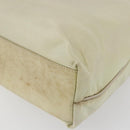 PRADA Tote Bag Nylon Ivory Gold Auth 147996-15