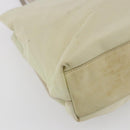 PRADA Tote Bag Nylon Ivory Gold Auth 147996-16