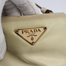 PRADA Tote Bag Nylon Ivory Gold Auth 147996-17