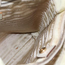 PRADA Tote Bag Nylon Ivory Gold Auth 147996-20