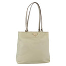 PRADA Tote Bag Nylon Ivory Gold Auth 147996-1