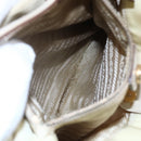 PRADA Tote Bag Nylon Ivory Gold Auth 147996-23