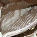 PRADA Tote Bag Nylon Ivory Gold Auth 147996-24