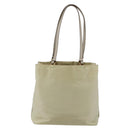 PRADA Tote Bag Nylon Ivory Gold Auth 147996-2