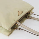 PRADA Tote Bag Nylon Ivory Gold Auth 147996-6