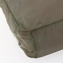 PRADA Tote Bag Nylon Khaki Silver Auth 147997-14