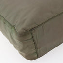 PRADA Tote Bag Nylon Khaki Silver Auth 147997-16