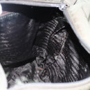 PRADA Tote Bag Nylon Khaki Silver Auth 147997-19