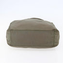 PRADA Tote Bag Nylon Khaki Silver Auth 147997-5