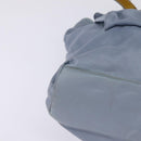 PRADA Tote Bag Nylon Light Blue Silver Auth 147999-9