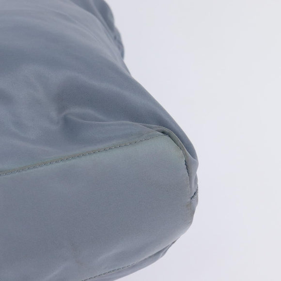 PRADA Tote Bag Nylon Light Blue Silver Auth 147999