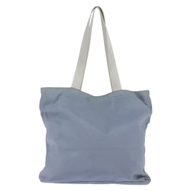 PRADA Tote Bag Nylon Light Blue Silver Auth 147999 - 0