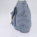 PRADA Tote Bag Nylon Light Blue Silver Auth 147999-4