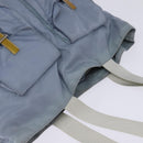 PRADA Tote Bag Nylon Light Blue Silver Auth 147999-6