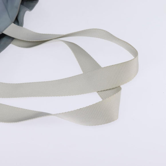 PRADA Tote Bag Nylon Light Blue Silver Auth 147999