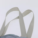 PRADA Tote Bag Nylon Light Blue Silver Auth 147999-8