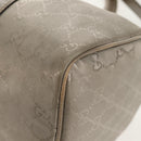 GUCCI GG Implementation Boston Bag PVC 2way Silver 203696 Auth 148000-16