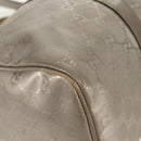 GUCCI GG Implementation Boston Bag PVC 2way Silver 203696 Auth 148000-17