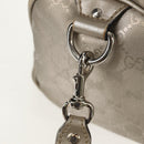 GUCCI GG Implementation Boston Bag PVC 2way Silver 203696 Auth 148000-19
