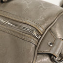 GUCCI GG Implementation Boston Bag PVC 2way Silver 203696 Auth 148000-21