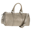 GUCCI GG Implementation Boston Bag PVC 2way Silver 203696 Auth 148000-1