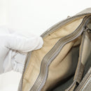 GUCCI GG Implementation Boston Bag PVC 2way Silver 203696 Auth 148000-11