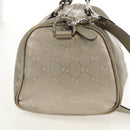 GUCCI GG Implementation Boston Bag PVC 2way Silver 203696 Auth 148000-4