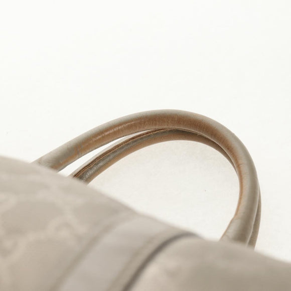 GUCCI GG Implementation Boston Bag PVC 2way Silver 203696 Auth 148000