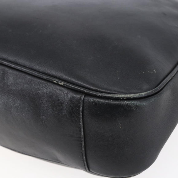 GUCCI Bamboo Shoulder Bag Leather 2way Black Gold 001 3444 1638 Auth 148001